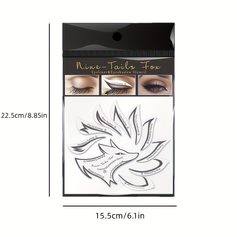 24pcs Eyeliner And Eyebrow Stencils Set Easy Grooming & Styling