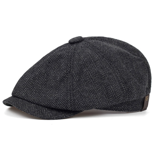 Men's Checkered Newsboy Cap