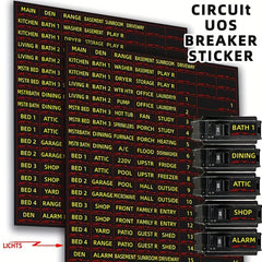 Circuit Breaker Sticker Set 129pcs Fuse Box Identification Reminder Sticker