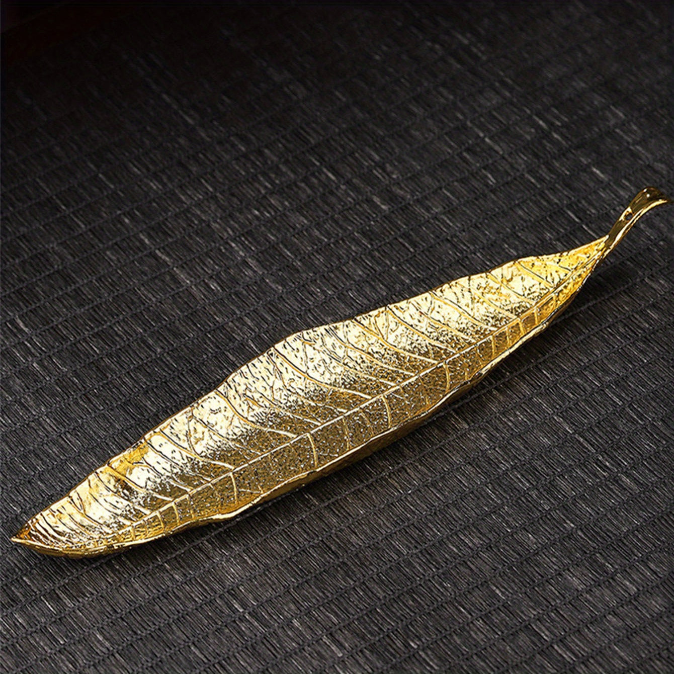 Vintage Golden Leaf Incense Stick Holder Burner