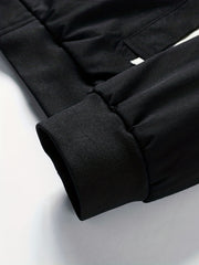 Men's Casual Windbreaker Jacket with Pockets for Outdoor Activities