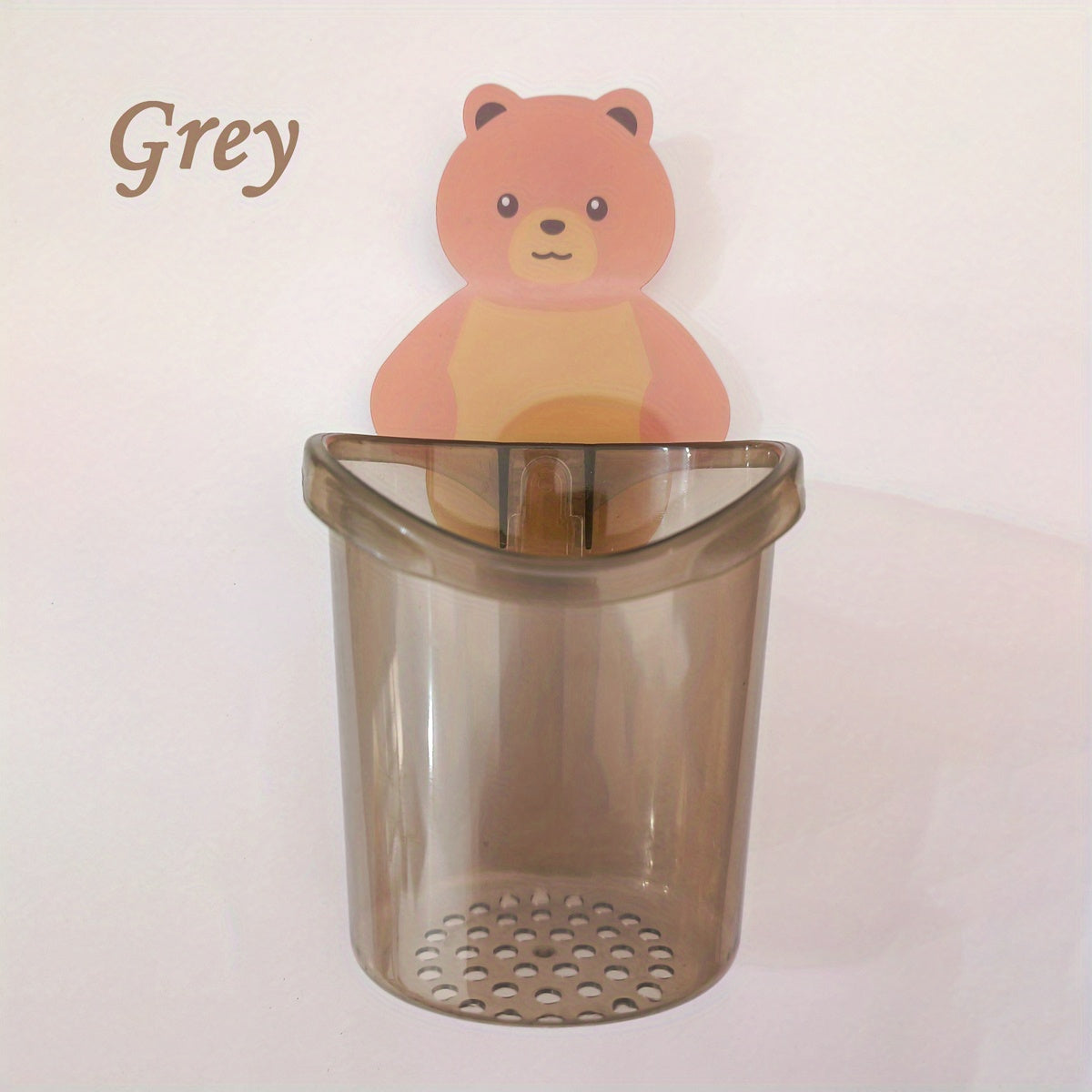 Bear Toothbrush Holder Wall Mounted Storage Box for Toothpaste and Toothbrushes