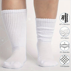 6 Pairs Non Binding Diabetic Socks Bamboo Fibre Loose Sock Extra Wide Calf