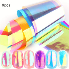 10 Pcs Chinese Characters Nail Foil Bamboo Leaf Art