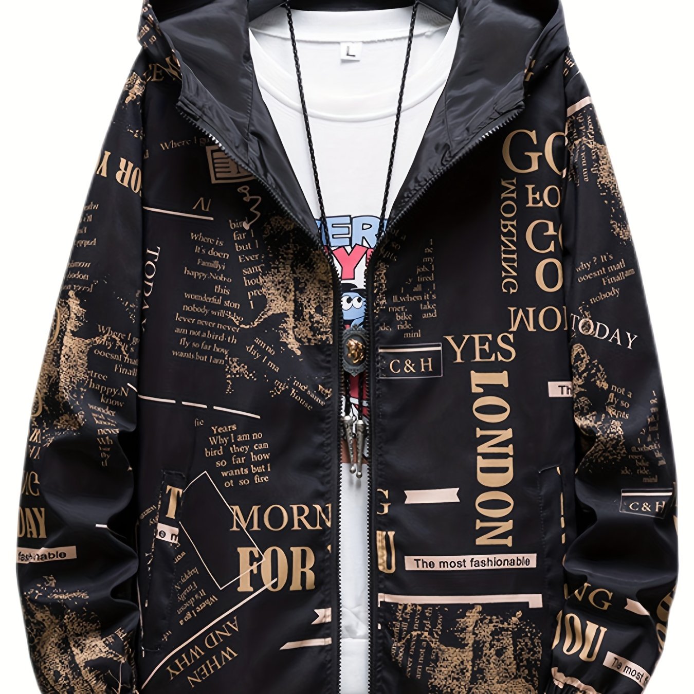 Spring Autumn Mens Casual Reversible Hoodie Jacket Men Clothes