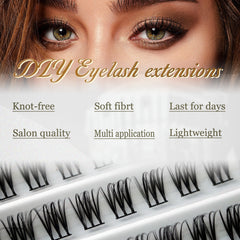 10 Rows Cluster False Eyelashes Large Capacity Individual Lashes