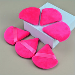 6pcs Powder Puff for Face Makeup Soft Triangle Puffs with Strap