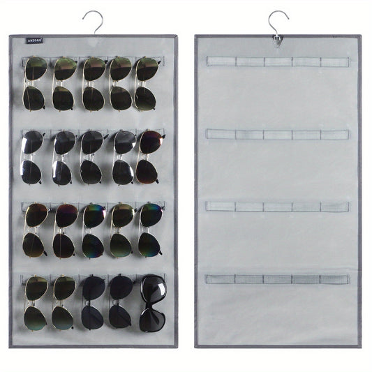 Dual Sided Sunglasses Organizer Wall Mounted Rack Storage