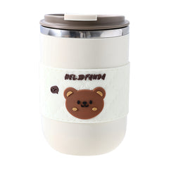 Stainless Steel Coffee Mug 500ml with Lid & Straw