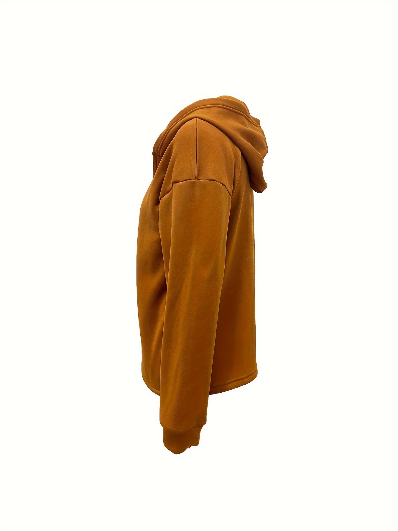 Solid Long Sleeve Open Front Hooded Cardigan