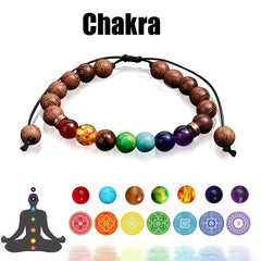 7 Chakra Reiki Healing Bracelet Energy Yoga Beads Bangle