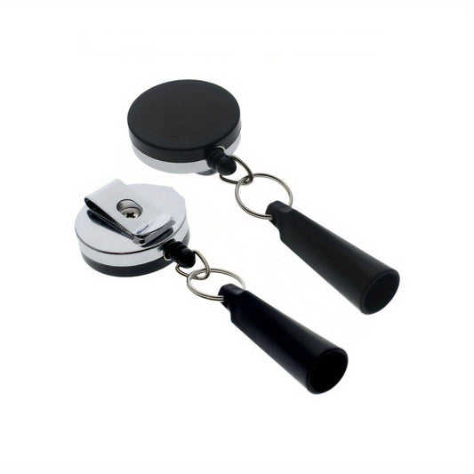 2pcs Retractable Pen Holder Metal Belt Clip for Markers & Pencils