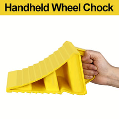 Wheel Chock With Handle Quick Grip Ribbed Chock Block
