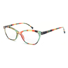Cat Eye Reading Glasses Colorful Pattern Lightweight Flexible Spring Hinge