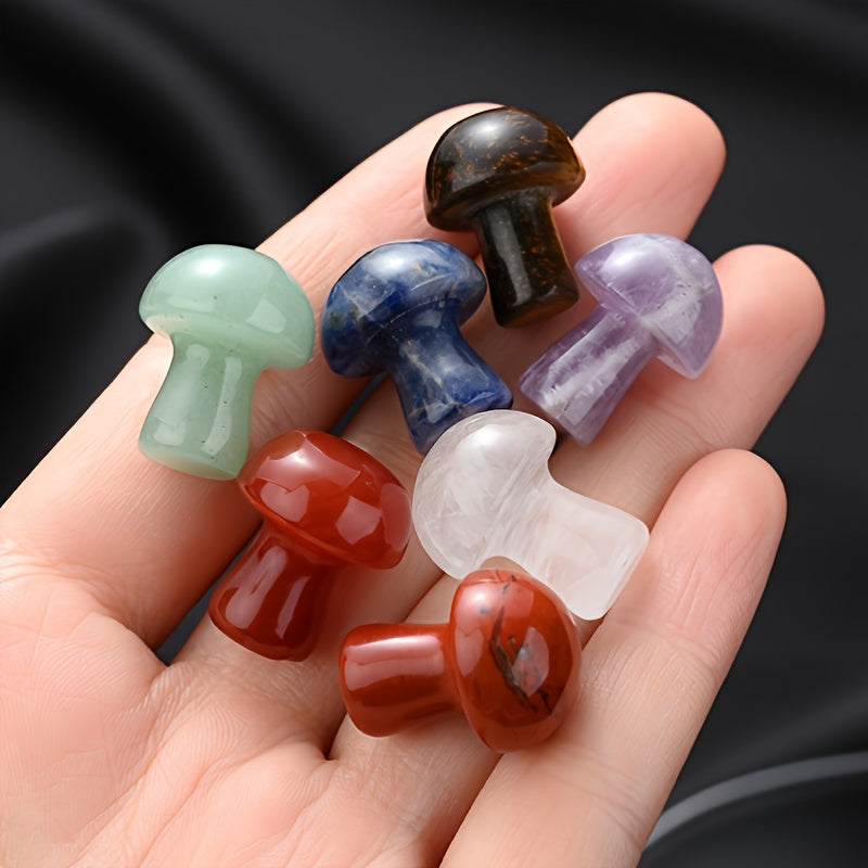 5" Gemstone Mushroom Decoration Healing Crystals Reiki Chakra Figurine