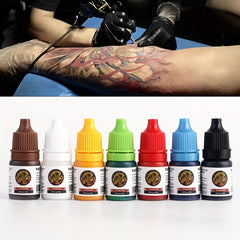 7Pcs Tattoo Inks Pigment Kit for Permanent Makeup & Body Art Painting