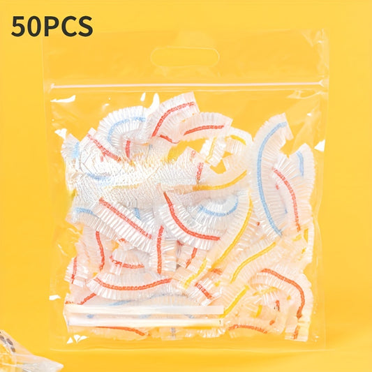 50-100 Pcs Disposable Food Cover Plastic Wrap PE Film Bag Bowl C