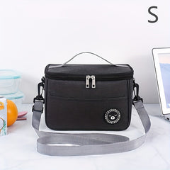 Large Capacity Portable Lunch Bag Cationic Oxford Cloth Thermal Bento Bag