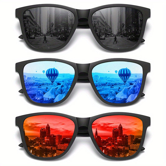 3pcs Polarized Sunglasses For Women Men Classic Retro UV400 Sun Shades
