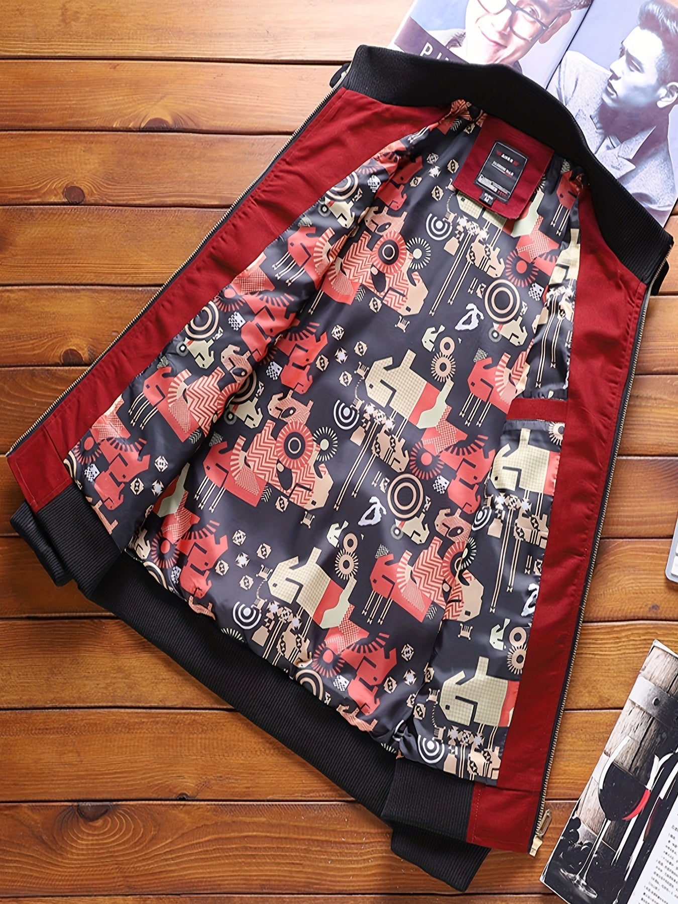 Men's Casual Long Sleeve Zip Up Jacket For Spring Fall