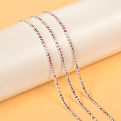 Pink Rhinestone Chain for Shoes Clothes Hats Bags Nail Art Headwear Jewelry