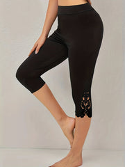 Lace Skinny Capris Leggings for Women
