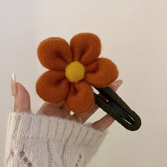 Plush Flowers Hairpin Hairpin Clip For Women Wedding Hair Clip