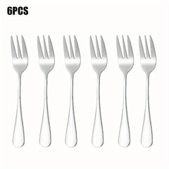 12PCS Small Appetizer Forks & Demitasse Spoons Stainless Steel Set
