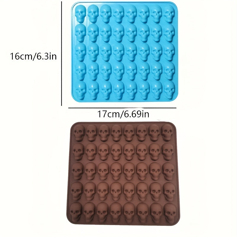 Halloween Skull Chocolate Mold Ice Cube Tray Silicone Kitchen Gadget