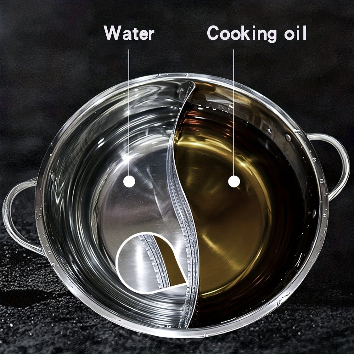 Stainless Steel Hot Pot Divider 30 33 02cm Sichuan Hotpot Shabu Pot