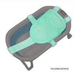 Soft & Breathable Kids Bath Support Net - Pink/Green Star Pattern