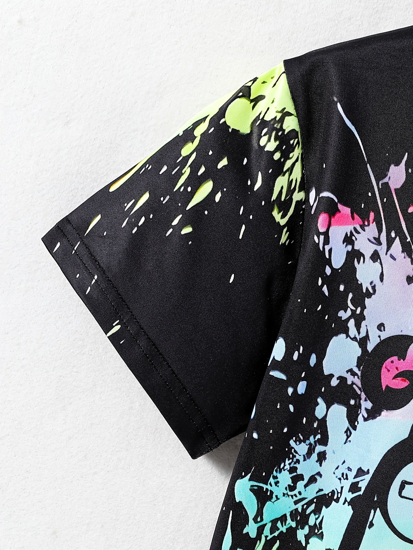 GAME OVER Boy's 2pcs T shirt & Shorts Set Gamepad Cartoon Print Casual Outfit