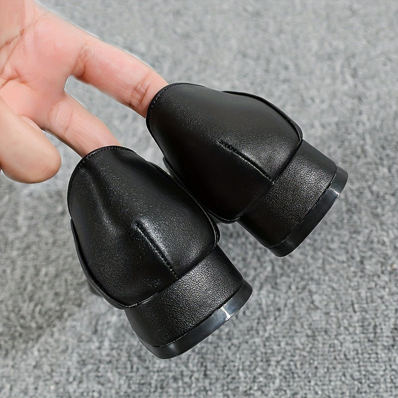 Women's Pointed Toe Low Heels Slip On Shoes Casual Work Shoes