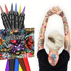 Temporary Tattoo Pen Set Face Body DIY Makeup Halloween