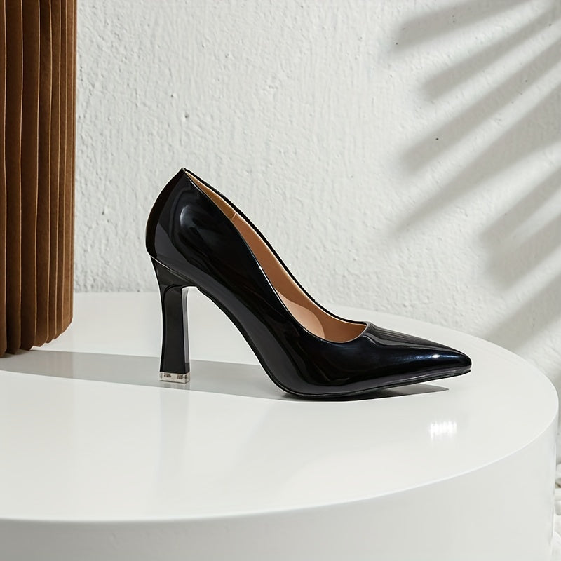 Women's Pointed Toe Pumps Slip On High Heels Office Business Shoes