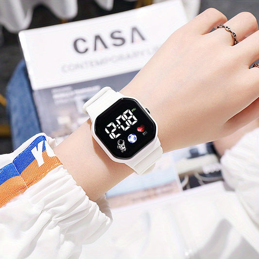 LED Astronaut Watch Kids Ins Waterproof Electronic Watch