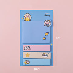 1pc 4 Colors Cartoon Sticky Notes, Home Office School Supplies