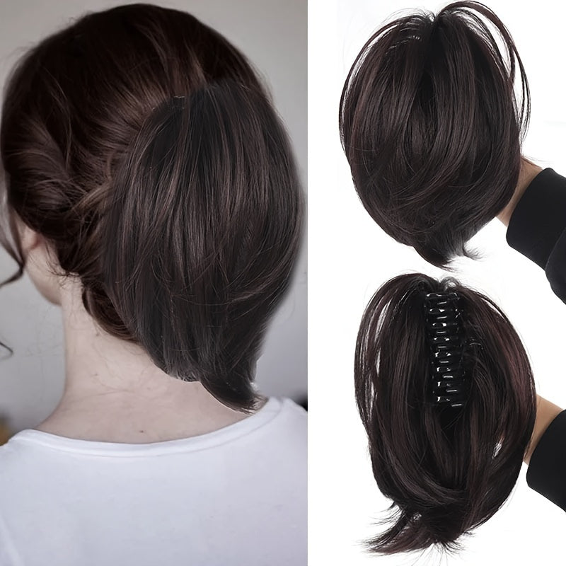 Synthetic Chignon Ponytail Hair Extension Messy Bun with Claw Clip