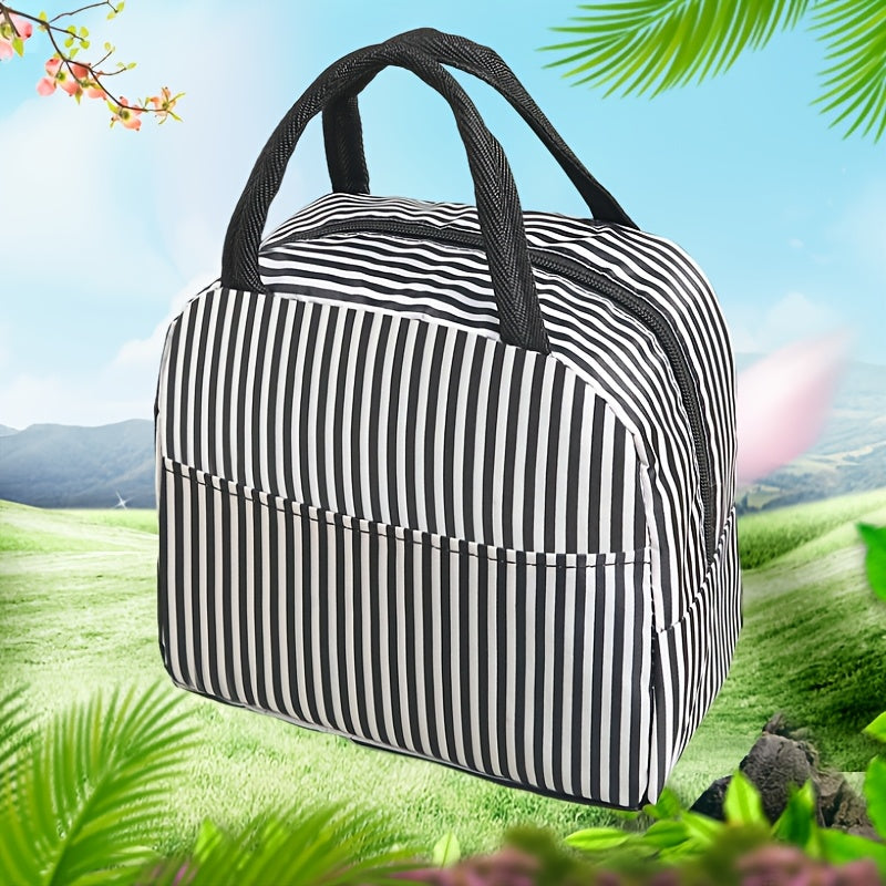 Flamingo Print Lunch Tote Bag Waterproof Thermal Lunch Box Bag