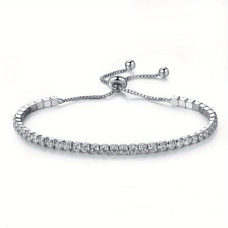 Crystal Tennis Adjustable Bracelet