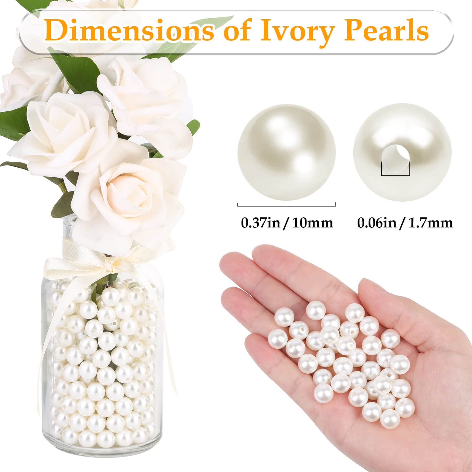 Ivory Pearl Craft Beads Loose Pearls For Jewelry Making