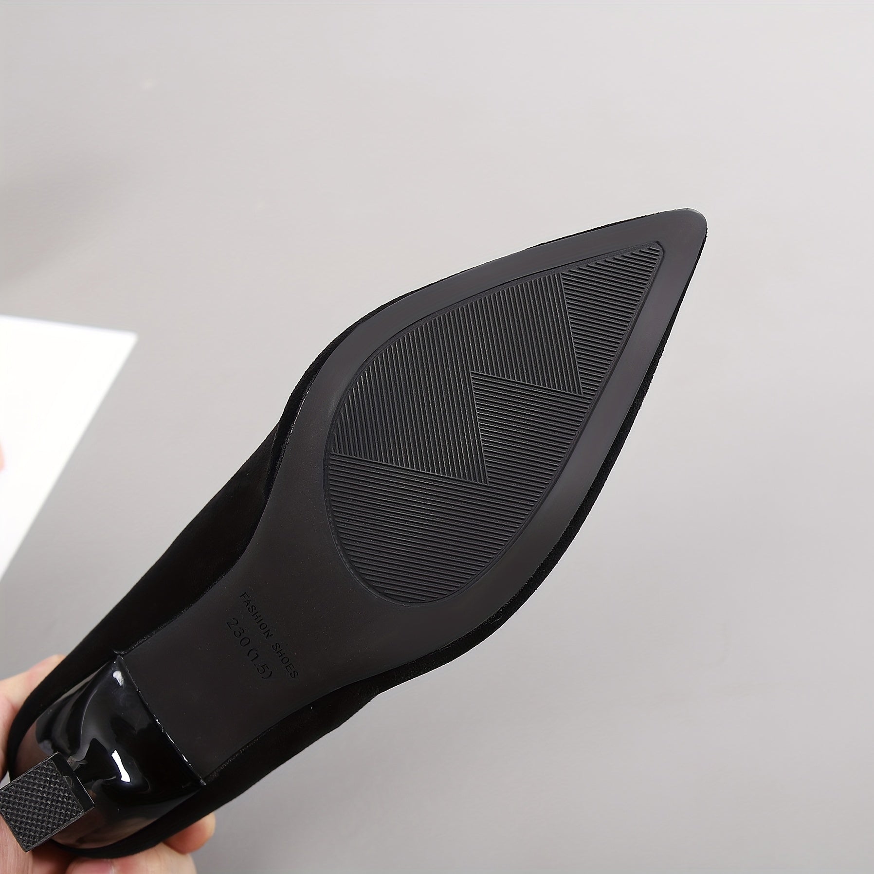 Women's Solid Kitten Heels Point Toe Low Heel Pumps