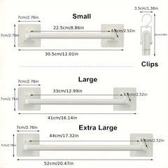 Wall Mounted Wardrobe Hanging Rod Storage Rack For Adjustable Storage