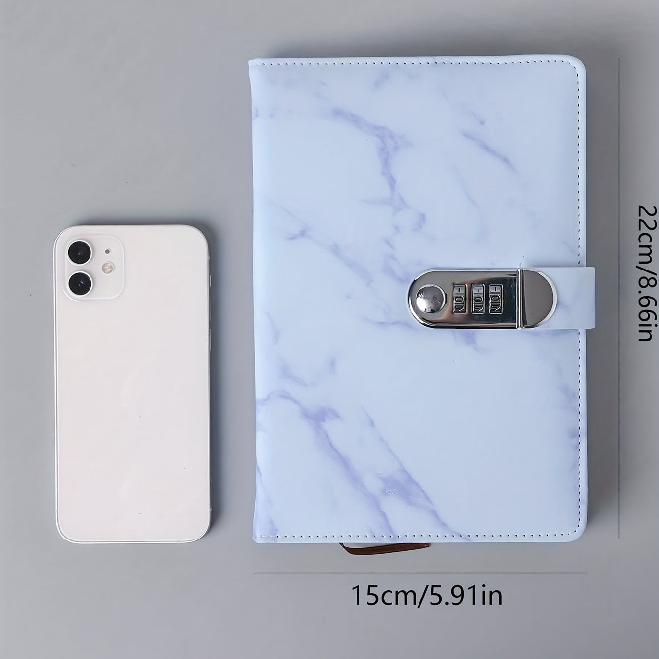 Purple Marble Patterned Notebooks with Locks