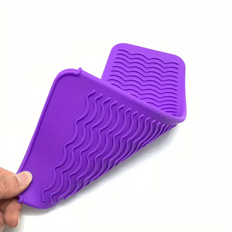 Heat Resistant Silicone Travel Mat for Curling Irons, Hair Straightener