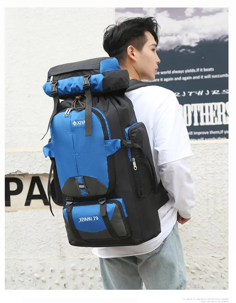 80L Waterproof Molle Camo Tactical Backpack Military Hiking Camping Travel Rucks