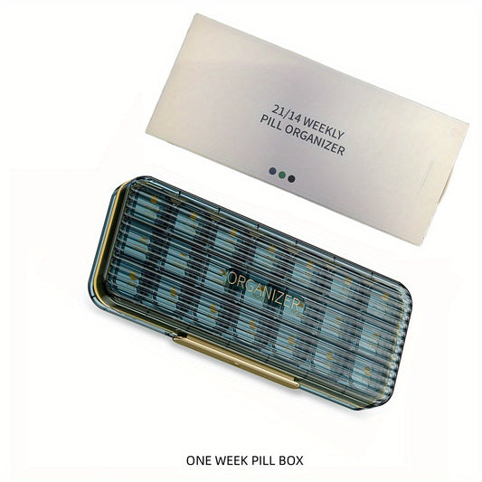 Portable 14 21 Cell Travel Pill Organizer for Hiking Camping Vitamin Holder