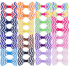 32pcs Children's Bow Hair Clips Mini Small Striped Webbing Hair Accessories