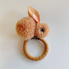 Kids Girls Hair Tie Plush Rabbit Rubber Bands Hair Rope Hair Bands Hair Accessor
