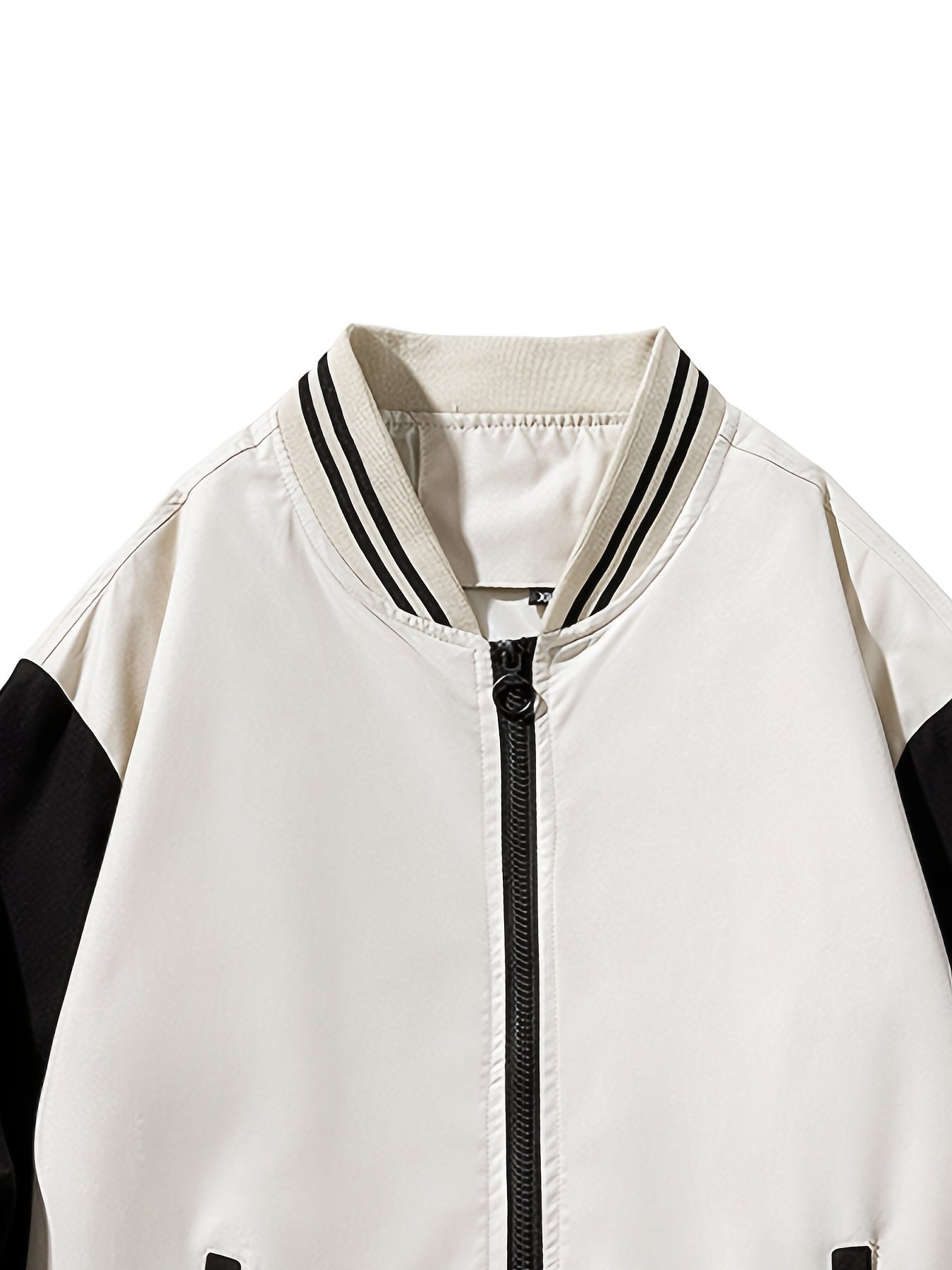 Men's Block Zip Up Baseball Jacket